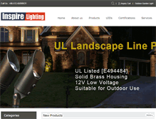 Tablet Screenshot of inspirelighting.com